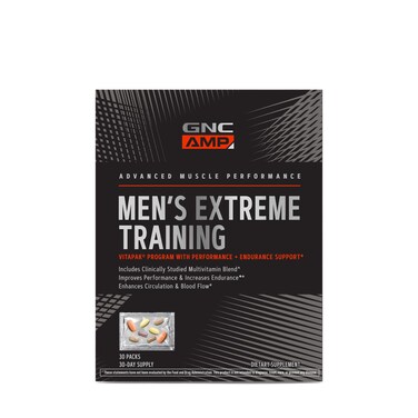 GNCAMP Mens Extreme Training Vitapak  Developed for Max Performance and Endurance  5Step Daily Supplement System  Targeted Muscle Support  30 Count