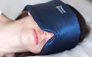 Hypoallergenic Sleep Masks for Sleeping  Chronic Migraine   Side and Back Sleep mask  Free Lifetime Replacements Large Straps Silky Total Blackout mask Dream Sleeper Mascara dormir  Women Men