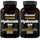 NatureBell 2 Pack Plant Based Hyaluronic Acid Supplements 250mg with 25mg Vitamin C  Biotin 5000mcg 480 Total Capsules  Essential for Hair Growth Joint Support  Hydrating Skin  NonGMO