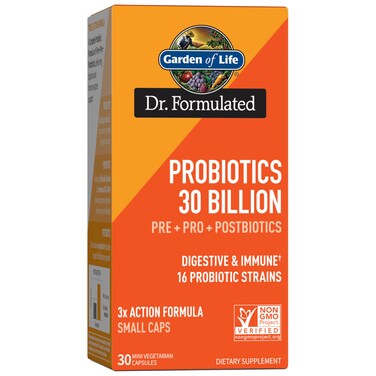 Garden of LifeDr Formulated Once Daily 3in1 Complete Probiotics Prebiotics  Postbiotics  PRE  PRO  POSTBIOTIC Supplement for Adults Digestive  Immune Health 30 Billion CFU 30 Day Supply