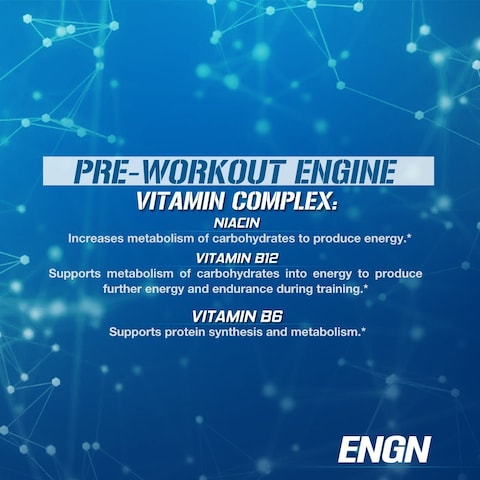 EVL Intense Pre Workout with Creatine  Pre Workout Powder Drink for Lasting Energy Focus and Recovery  ENGN Energizing Pre Workout for Men with Beta Alanine Caffeine and L Theanine  Blue Raz