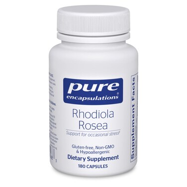 Pure Encapsulations Rhodiola Rosea  for Occasional Stress Endurance  Fatigue Relief  with Adaptogens  Gluten Free  Vegan  180 Capsules