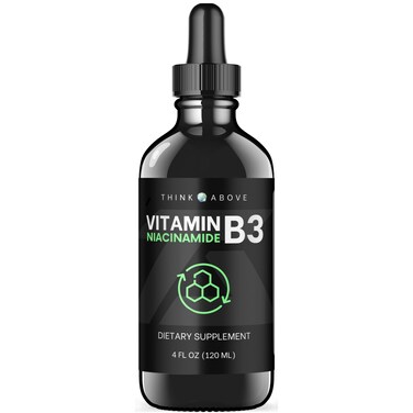 Liquid Vitamin B3 as Niacinamide Supplement  Non Flush Form of Niacin  Convenient Niacin Drops for Women and Men  4 oz 120ml