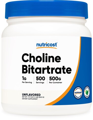 Nutricost Pure Choline Bitartrate Powder 500 Grams