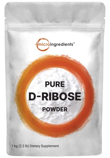 Pure D Ribose Powder 1 KG 22 Pound  200 Servings  Hair Support Supplement Natural Simple Sugar Dissolves Clear Pharmaceutical Grade  Filler Free No GMOs No Gluten  Water Soluble