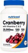 Nutricost Cranberry Extract 25000mg 120 Capsules with Vitamin C  Vitamin E