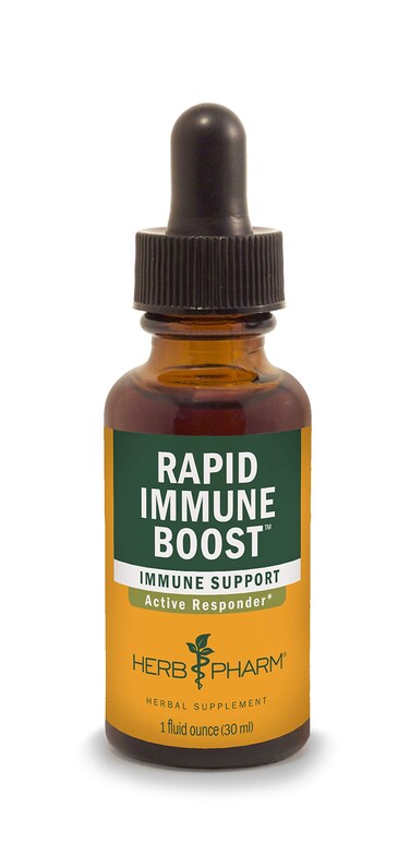 Herb Pharm Organic Rapid Immune Boost FastAbsorbing Tincture for Adults Echinacea Tincture with Goldenseal Ginger Extract  Elderberry Immune Support Supplement  Wellness Aid 1 Oz
