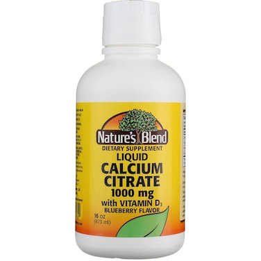 Liquid Calcium Citrate 1000mg with D3 16 fl oz Liquid Blueberry