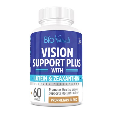 Eye Vitamin Supplement with Lutein Zeaxanthin Lycopene Bilberry Quercetin  More  All Natural Proprietary Blend Supports Vision  Macular Health  60 Veggie Capsules