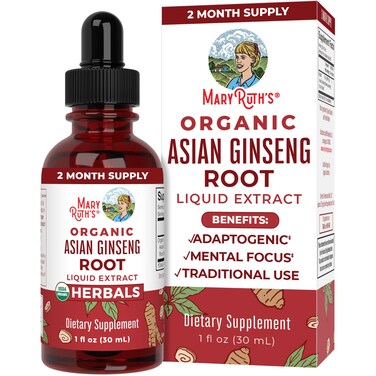MaryRuth Organics Herbal Supplement Drop Antioxidant Boost Energy Pack of 1 Ginseng Root for Vitality Supports Focus and Endurance Vegan NonGMO Gluten Free 1 Fluid Ounces