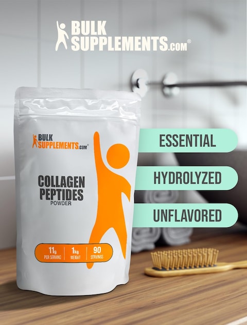 BulkSupplementscom Collagen Peptides Powder  Collagen Supplement Bovine Collagen Powder  Powdered Collagen Hydrolyzed  Gluten Free 11g per Serving 1kg 22 lbs Pack of 1