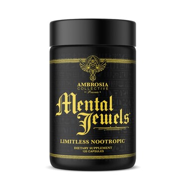 Ambrosia Mental Jewels Capsules  Cognitive Enhancer  Increase Memory Communication Skills Concentration  Focus  Alpha GPC Choline BaCognize  120 Veggie Capsules 30 Day Supply