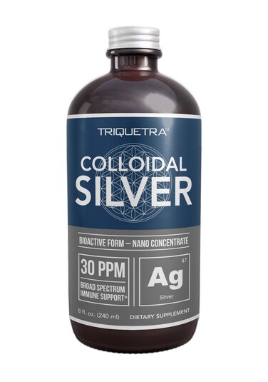 Bioactive Colloidal Silver  8 oz Glass Bottle Vegan Safe Doses with Highest Effectiveness  Nano Ions 30 PPM  Immune Support 48 Servings
