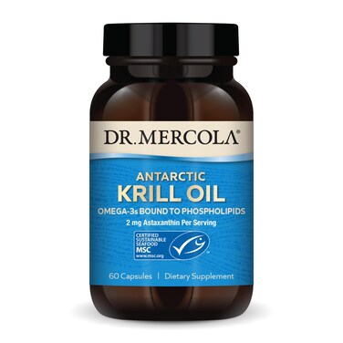Dr Mercola Antarctic Krill Oil 30 Servings 60 Capsules Dietary Supplement Support Organ Bone and Joint Health Non GMO MSC Certified