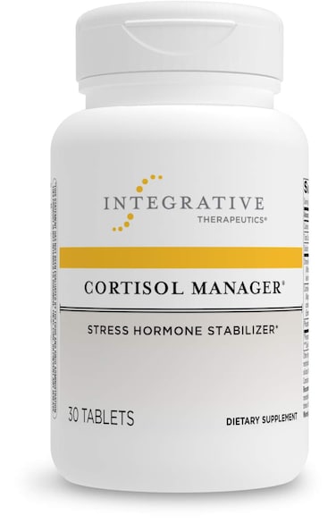 Integrative Therapeutics  Cortisol Manager  Supplement with Ashwagandha and LTheanine  Supports Relaxation  Calm to Support Restful Sleep  30 Tablets