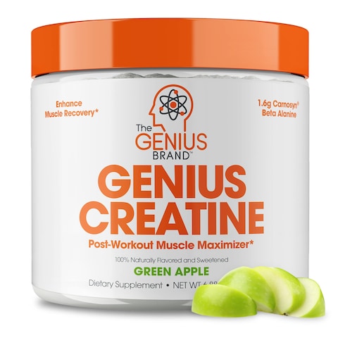 Buy Genius Micronized Creatine Monohydrate Powder Post Workout Supplement Green Apple 100 Naturally Flavored Sweetened Supports Muscle Building Cellular Energy Cognitive Function 195g Online Carrefour...