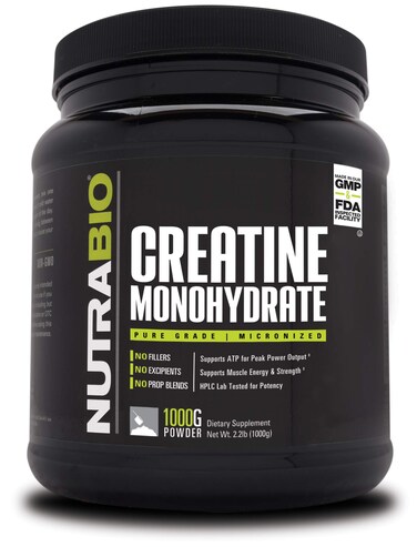 NutraBio Pure Creatine Monohydrate Powder Supplement Unflavored 1000 g  Supports Bulk Muscle Energy Recovery and Strength  HPLC Tested Pure Grade Creatine Powder Supplement for Men and Women