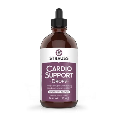 Strauss Naturals Cardio Support Drops Natural Herbal Supplement to Support a Healthy Cardiovascular System NonGMO Vegan GlutenFree Soy Free 76 fl oz 225ml
