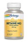SOLARAYHigh Potency Betaine HCL with Pepsin Hydrochloric Acid Supplement for Digestive Health with Betaine Hydrochloride and Digestive Enzymes Gut Health Support 100 VegCaps