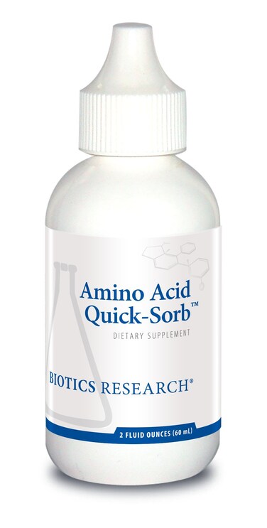 Biotics ResearchAmino Acid Quick Sorb Liquid Formula Highly Absorbed Glycine L Alanine L Arginine HCl L Lysine HCl L Proline L Histidine HCl L Serine L Threonine L Valine 2 Fluid Ounces