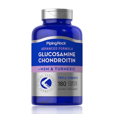 Piping RockGlucosamine Chondroitin Turmeric MSM  180 Caplets  Triple Strength  Advanced Supplement  NonGMO Gluten Free