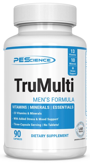 PEScienceTruMulti Mens Multivitamin with Premium Quality Vitamin C D Zinc for Immune  Stress Support 90 Capsules