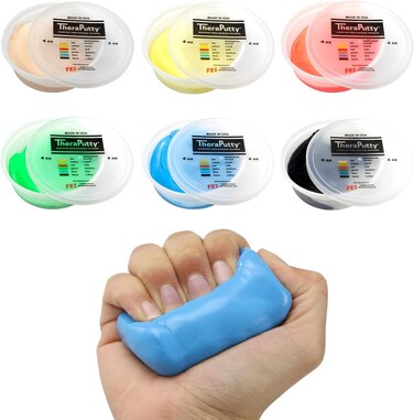 CanDo TheraPutty Standard Hand Exercise Putty For Rehabilitation Exercises Hand Therapy and Occupational Therapy Use To Strengthen Hand Muscles Improve Fine Motor Skills And Decrease Stress