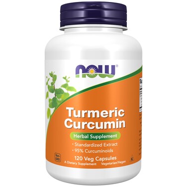 NOW Foods Supplements Turmeric Curcumin Derived from Turmeric Root Extract Herbal Supplement 120 Veg Capsules