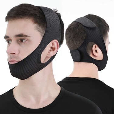 Chin Straps for Snoring Anti Snoring Chin Strap Devices Vosaro Jaw Strap for Sleeping with Men Women Closer Soft Adjustable and Breathable for User Keep Closed While Sleeping for Snorers