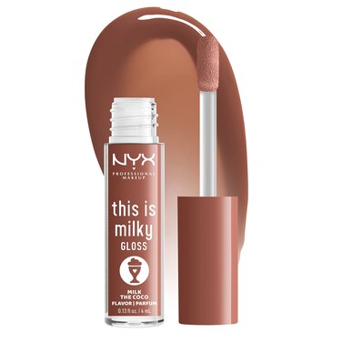 NYX PROFESSIONAL MAKEUPThis Is Milky Gloss Lip Gloss with 12 Hour Hydration Vegan  Milk The Coco Dark Chocolate