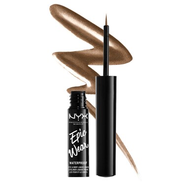NYX PROFESSIONAL MAKEUPEpic Wear Metallic Liquid Liner LongLasting Waterproof Eyeliner  Brown Metal