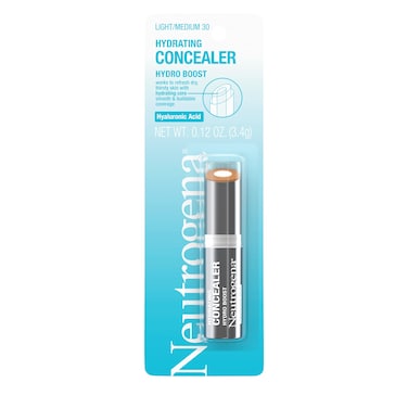 NeutrogenaHydro Boost Hydrating Concealer Stick for Dry Skin OilFree Lightweight NonGreasy and NonComedogenic CoverUp Makeup with Hyaluronic Acid 30 LightMedium 012 Oz