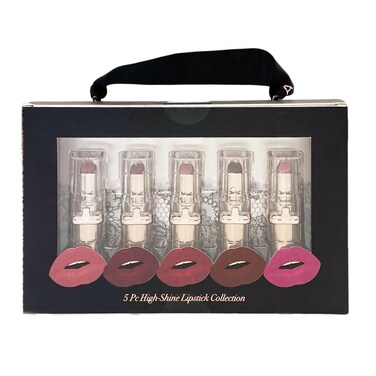 Paris HiltonHighShine Lipstick Collection  Lipstick Set with Pink and Red Lipstick  AllDay Wear Lightweight Formula Lipstick for Women  5 pcs