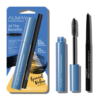 AlmayMultiBenefit Mascara and Eyeliner Duo Value Pack Black Brown