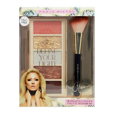 Paris HiltonDefine Your Light Set  Blendable Highlighter Makeup with Vibrant Blush Bronzer and Contour Palette  Makeup Palette with Brush  1 pc