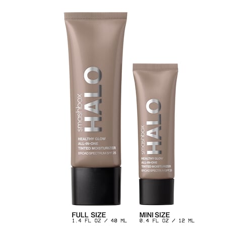 Smashbox Halo Healthy Glow AllInOne Tinted Moisturizer SPF 25 with Hyaluronic Acid Light to Medium Coverage Dewy Finish Oilfree Sweat and Humidity Resistant