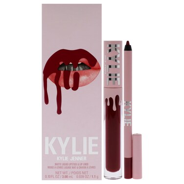 Kylie Cosmetics Matte Lip Kit  403 Bite Me for Women  2 Pc 010 oz Matte Liquid Lipstick 003 oz Lip Liner