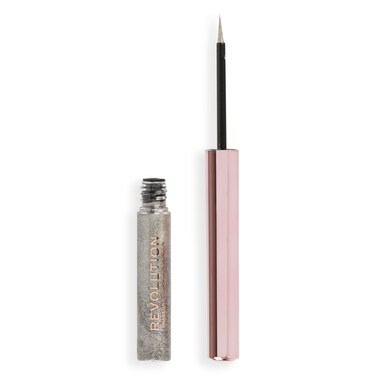 Makeup Revolution Super Flick Liquid Eyeliner Highly Pigmented Silver 008 fl Oz