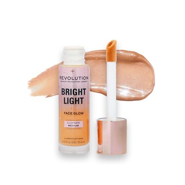 Revolution Bright Light Face Glow Lightweight  Brightening MultiUse Skin Tint Illuminating and Natural Glow Finish Illuminate Medium 077 Fl Oz