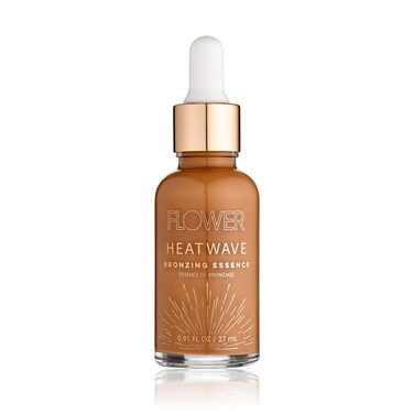 FLOWER BEAUTYBy Drew Barrymore Heatwave Bronzing Essence Liquid Highlighter  Illuminator Bronzer Drops  Radiant  Natural Glow Finish  OilFree Formula  Buildable Coverage
