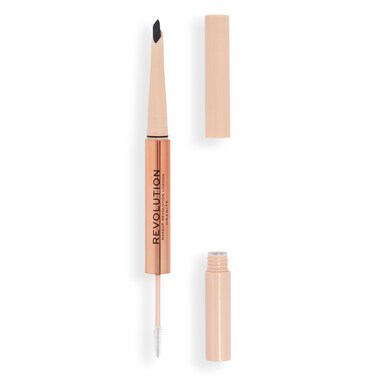 Revolution Beauty Fluffy Brow Filter Duo 2in1 Eyebrow Pencil  Gel Enhances  Shapes Brows Vegan  Cruelty Free Granite 1 piece