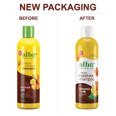 Alba BotanicaMore Moisture Shampoo Coconut Milk 12 Oz