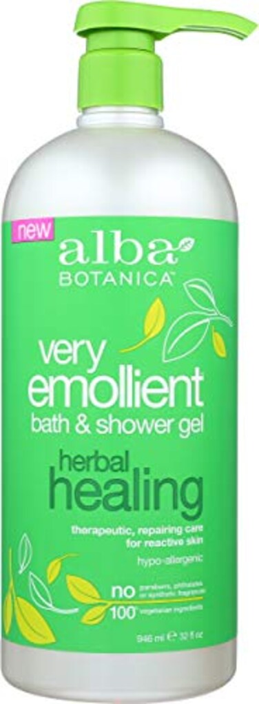 Alba BotanicaVery Emollient Bath and Shower Gel Herbal Healing 32 Ounce