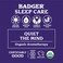 Badger  Sleep Balm Lavender  Bergamot Natural Sleep Balm Scented Relaxing Balm for Children and Adults Calming Night Balm Organic Sleep Balm 2 oz