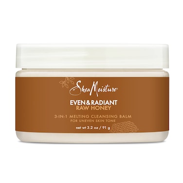 SheaMoisture Even and Radiant Face Cleanser For Uneven Skin Tone and Dark Spots 3in1 Cleansing Balm With Raw Honey 32 oz