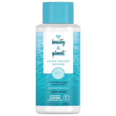 Love Beauty And PlanetMarine Moisture Conditioner Clean Oceans Edition BlueGreen Algae  Eucalyptus Hydrating 135 oz