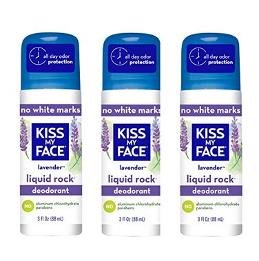 Kiss My Face 3 Piece Liquid Rock Aluminum Free RollOn Deodorant Lavender 3 Ounce