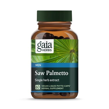 Gaia Herbs Saw Palmetto  Supports Healthy Prostate Function for Men  Contains Saw Palmetto and Sunflower Seed Lecithin to Support Mens Health  60 Vegan Liquid PhytoCapsules 30Day Supply