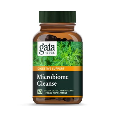 Gaia HerbsMicrobiome Cleanse  with Black Walnut Sweet Wormwood Oregano  Peppermint  Helps Balance The GI Tract While Supporting Digestive Health  60 Vegan Liquid PhytoCapsules 30Day Supply