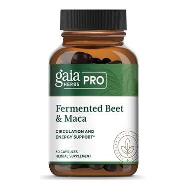 Gaia Herbs Pro Fermented Beet and Maca  Circulation Kidney  Liver Supplement  with Organic Fermented Beet  Organic Maca  60 Capsules 30 Servings